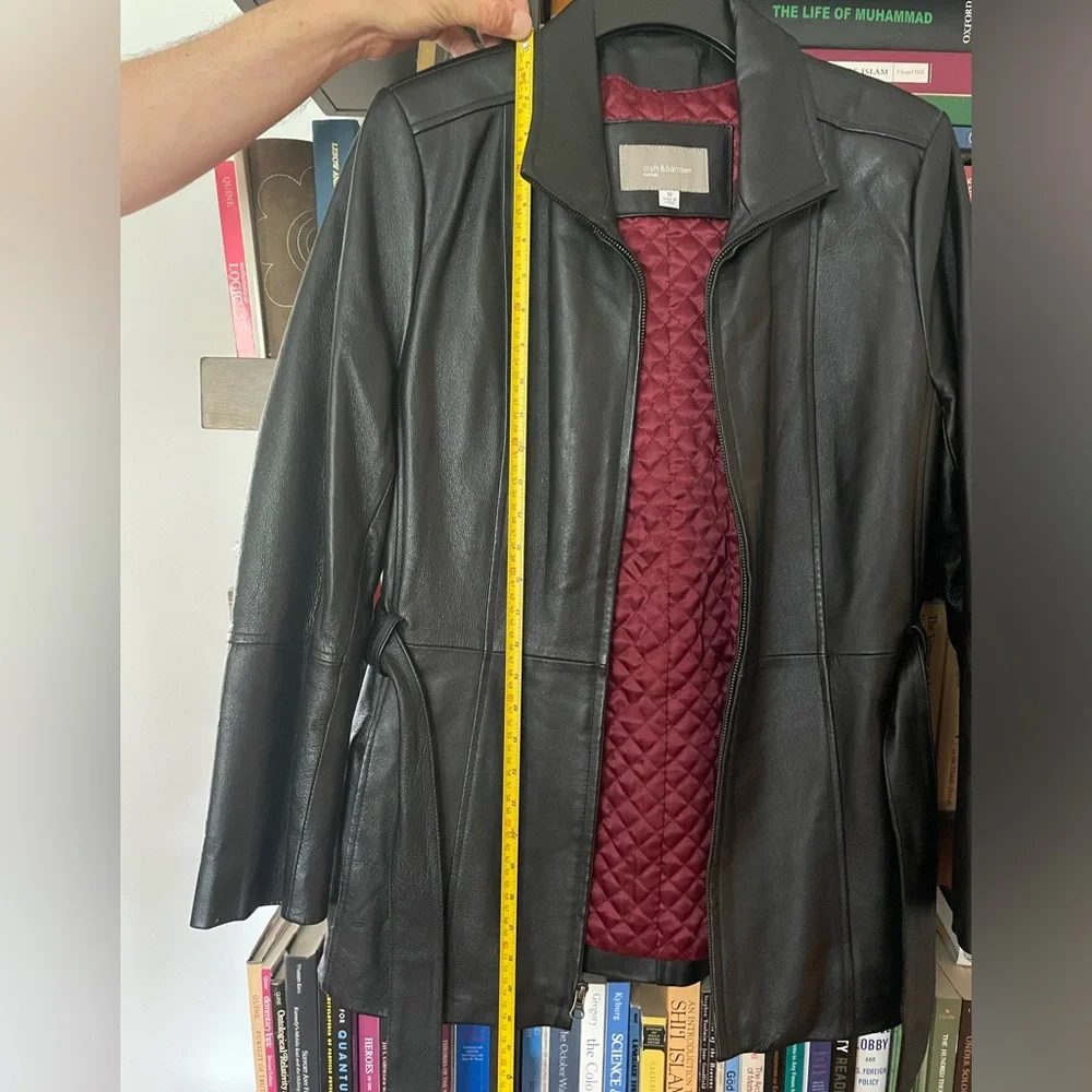 🌸Black Leather Jacket - Croft & Barrow - Picture 13 of 16